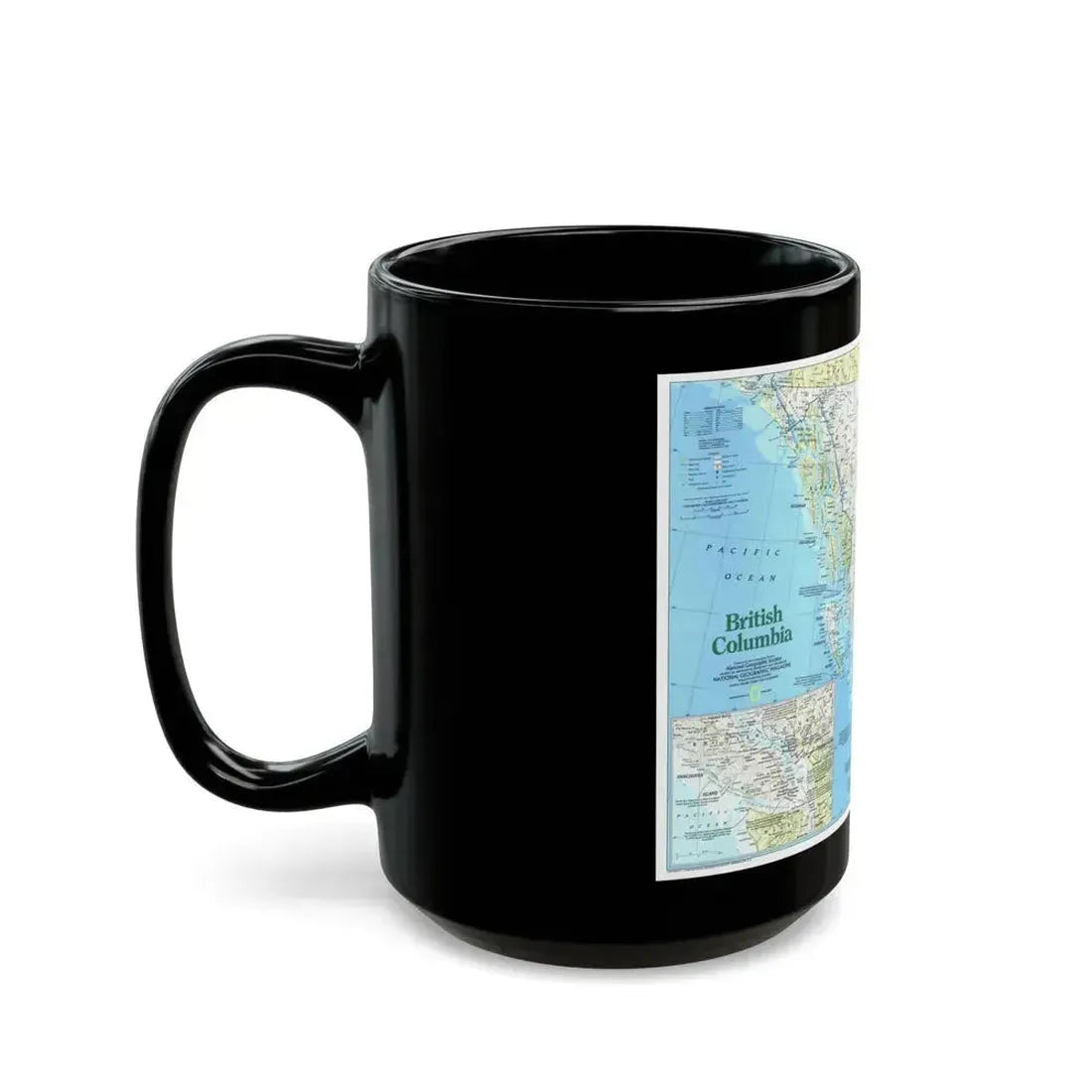 Canada - British Columbia 1 (1992) (Map) Black Coffee Mug - Go Mug Yourself