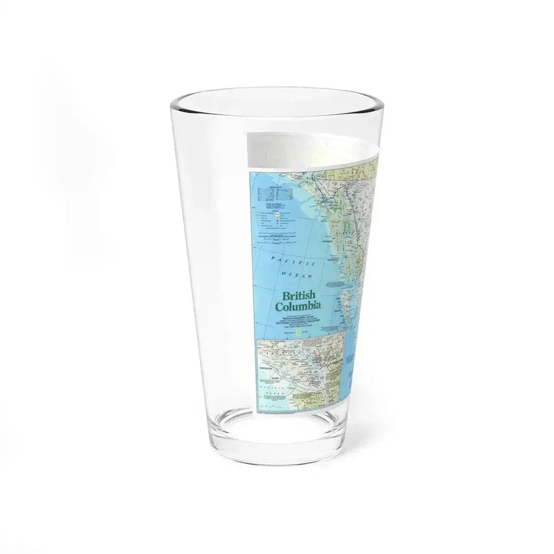 Canada - British Columbia 1 (1992) (Map) Pint Glass 16oz - Go Mug Yourself