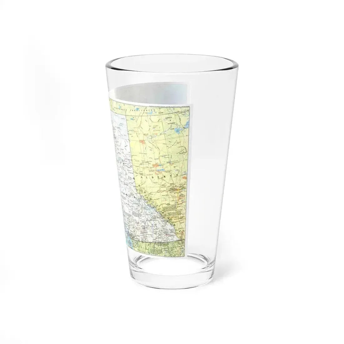 Canada - British Columbia 1 (1992) (Map) Pint Glass 16oz - Go Mug Yourself