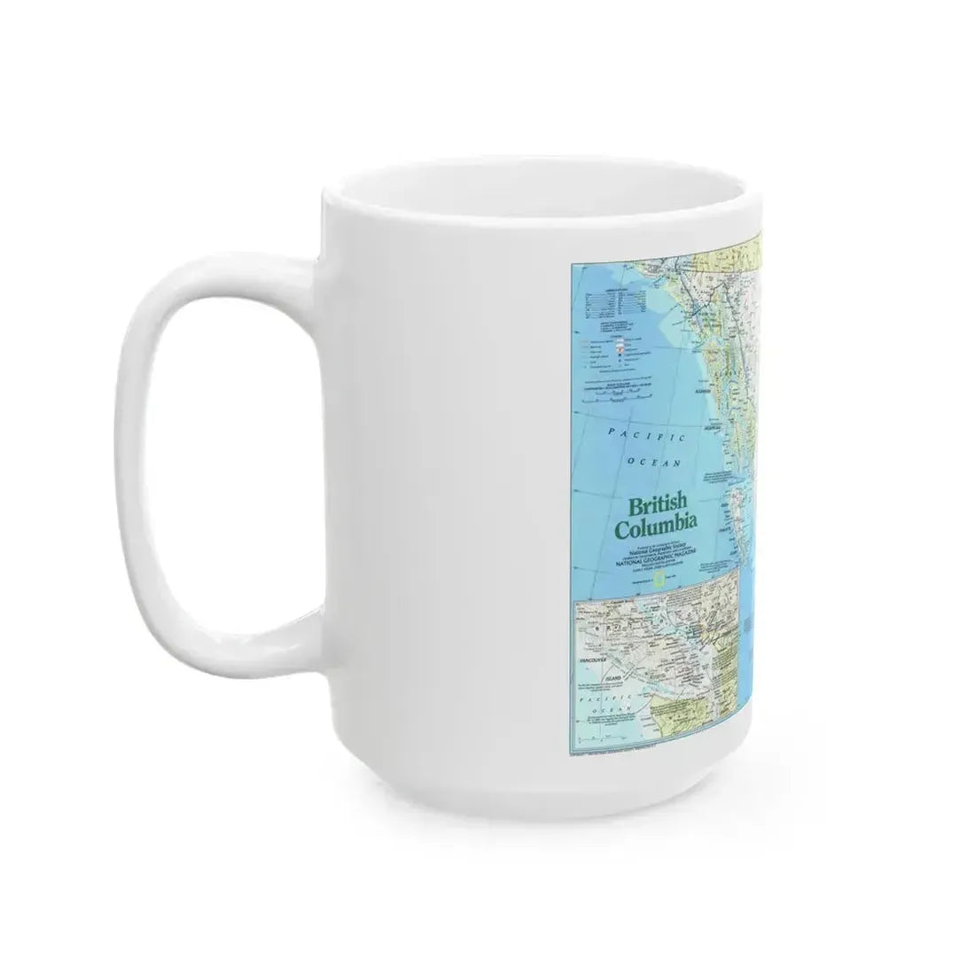 Canada - British Columbia 1 (1992) (Map) White Coffee Mug - Go Mug Yourself