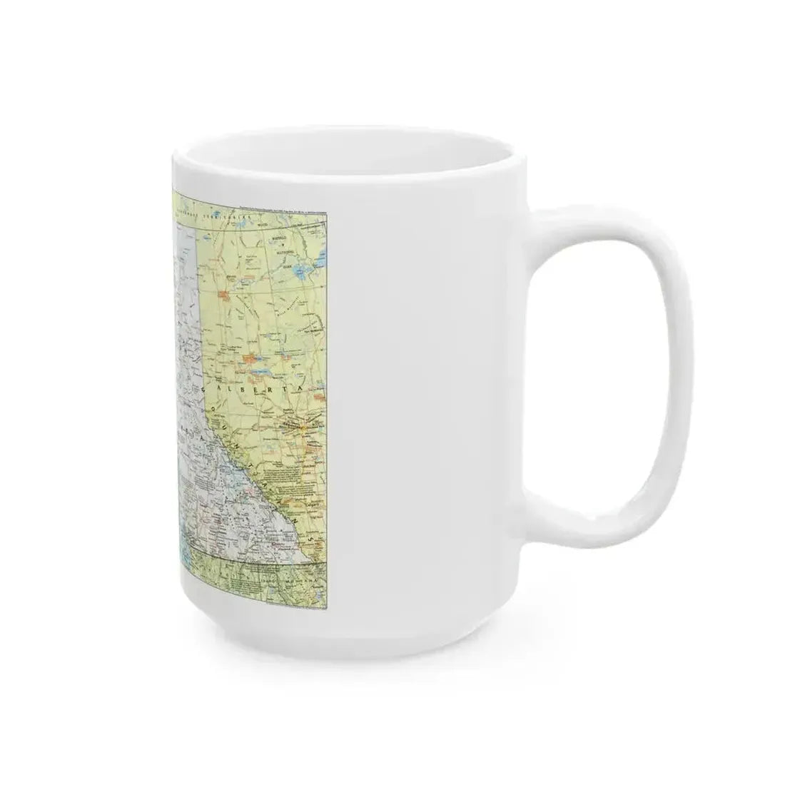 Canada - British Columbia 1 (1992) (Map) White Coffee Mug - Go Mug Yourself