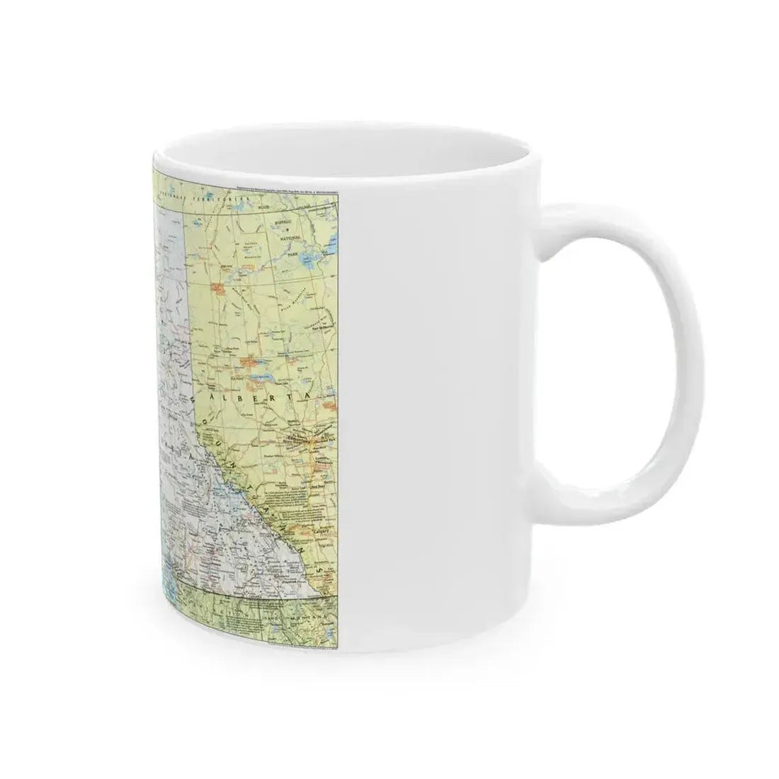 Canada - British Columbia 1 (1992) (Map) White Coffee Mug - Go Mug Yourself