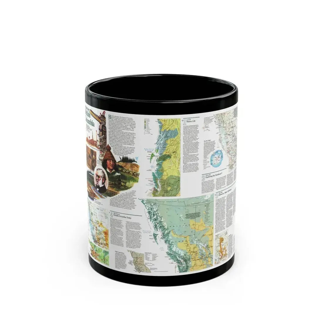 Canada - British Columbia 2 (1992) (Map) Black Coffee Mug 11oz - Go Mug Yourself