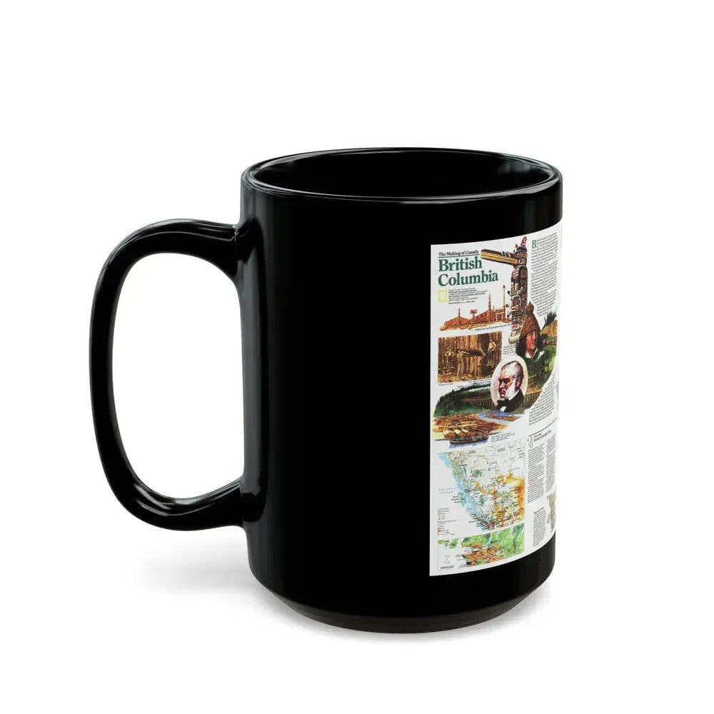 Canada - British Columbia 2 (1992) (Map) Black Coffee Mug - Go Mug Yourself