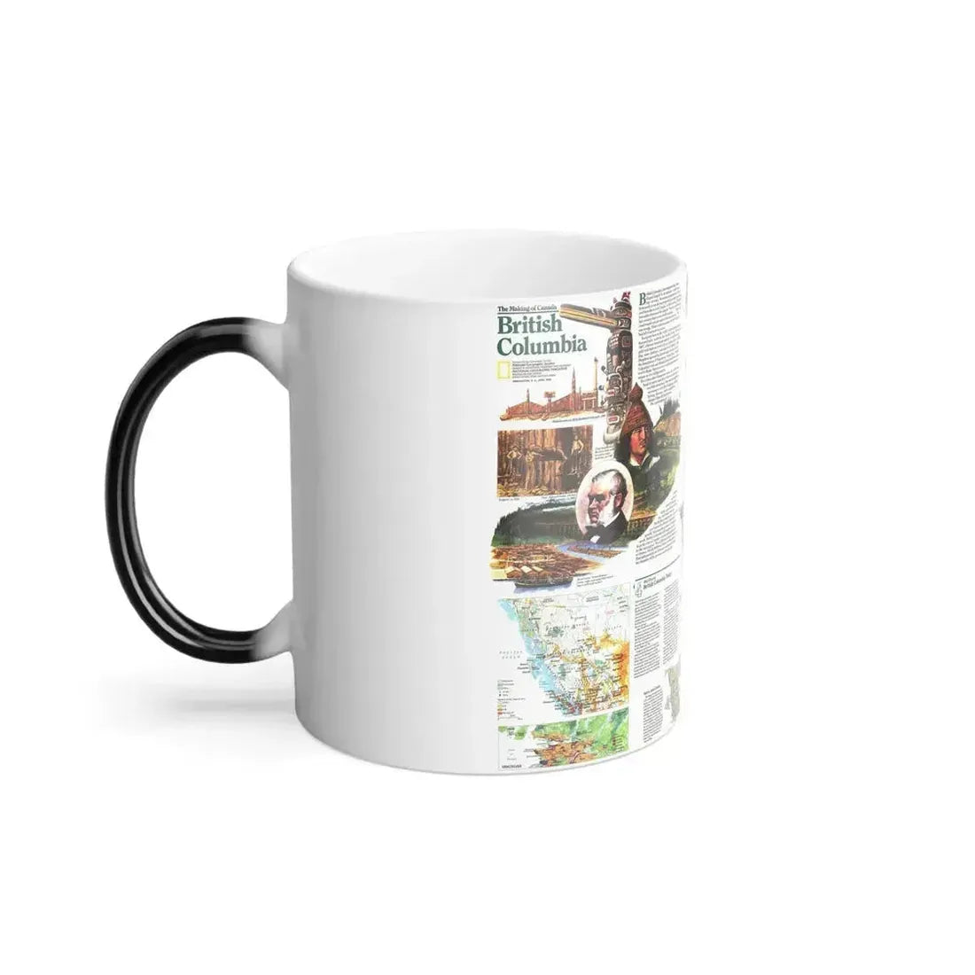 Canada - British Columbia 2 (1992) (Map) Color Changing Mug 11oz - Go Mug Yourself