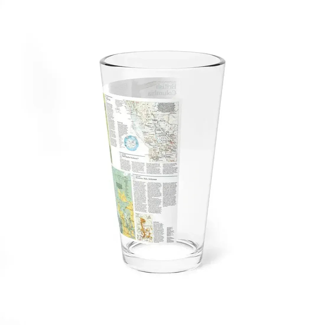 Canada - British Columbia 2 (1992) (Map) Pint Glass 16oz - Go Mug Yourself
