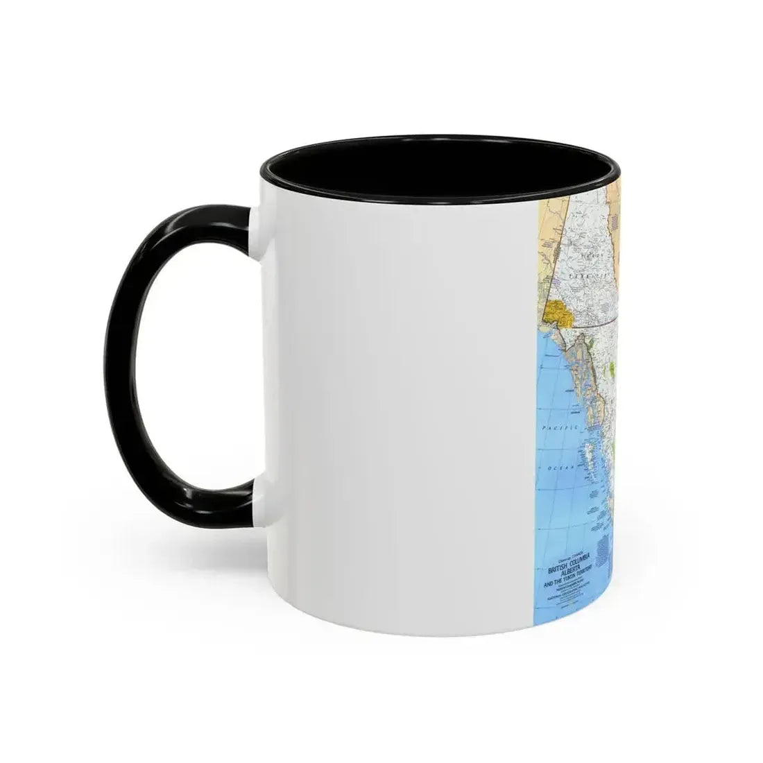 Canada - British Columbia, Alberta & Yukon (1978) (Map) Accent Coffee Mug - Go Mug Yourself