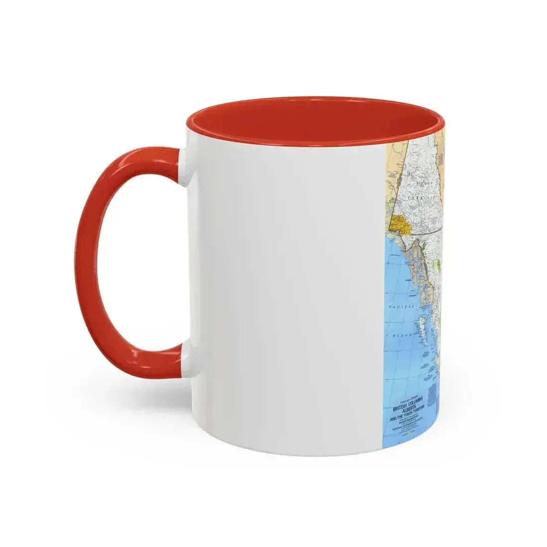 Canada - British Columbia, Alberta & Yukon (1978) (Map) Accent Coffee Mug - Go Mug Yourself