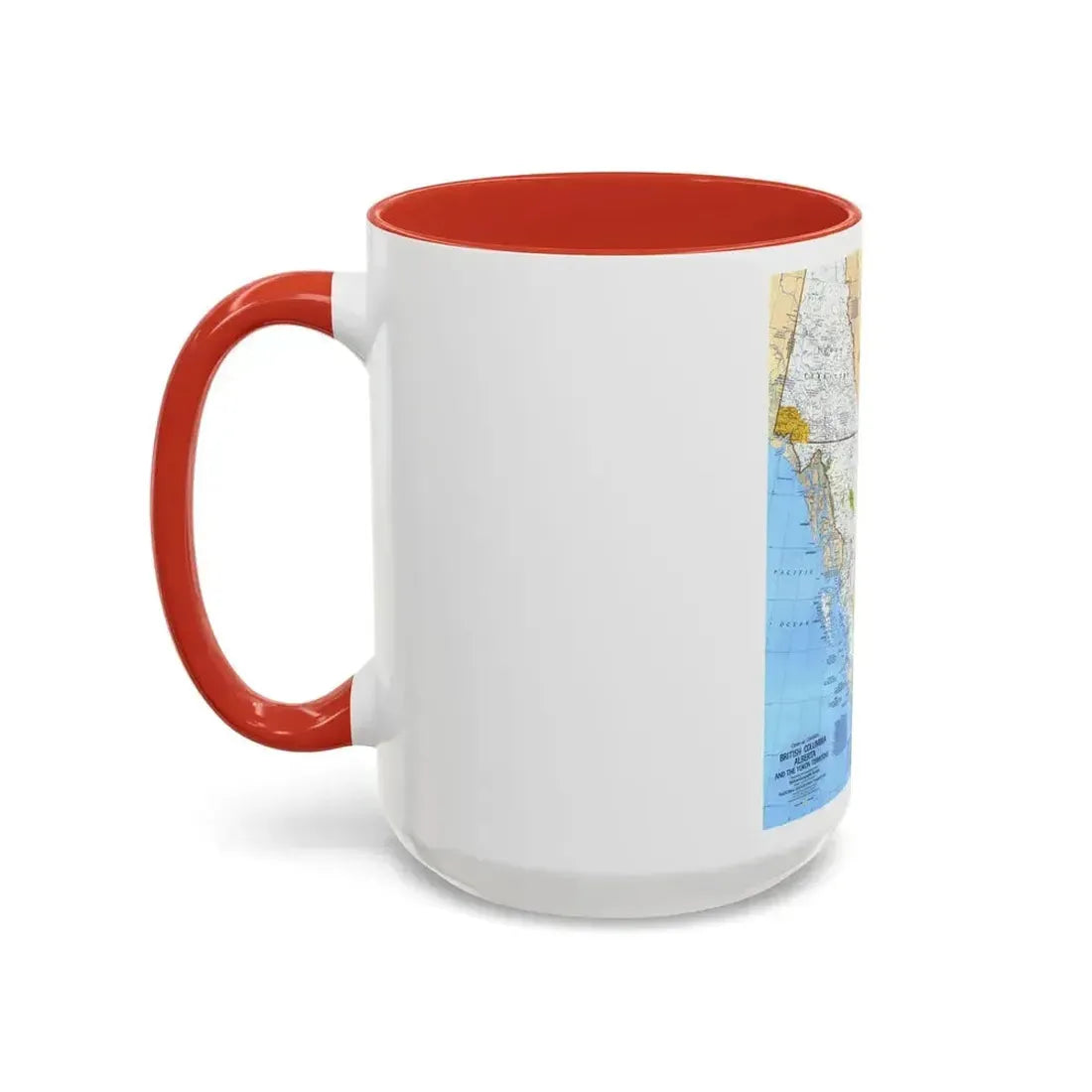 Canada - British Columbia, Alberta & Yukon (1978) (Map) Accent Coffee Mug - Go Mug Yourself