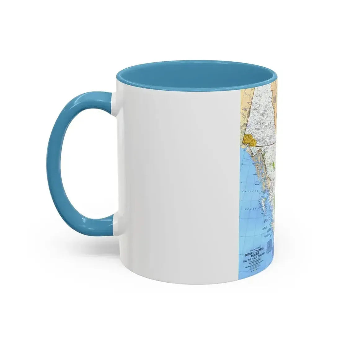Canada - British Columbia, Alberta & Yukon (1978) (Map) Accent Coffee Mug - Go Mug Yourself