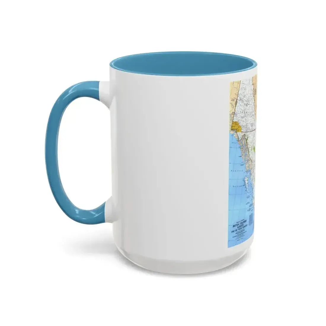 Canada - British Columbia, Alberta & Yukon (1978) (Map) Accent Coffee Mug - Go Mug Yourself