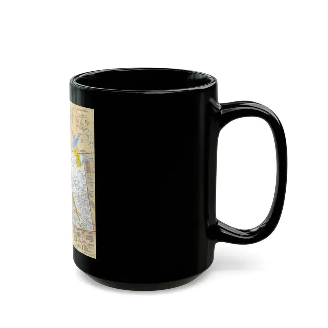 Canada - British Columbia, Alberta & Yukon (1978) (Map) Black Coffee Mug - Go Mug Yourself