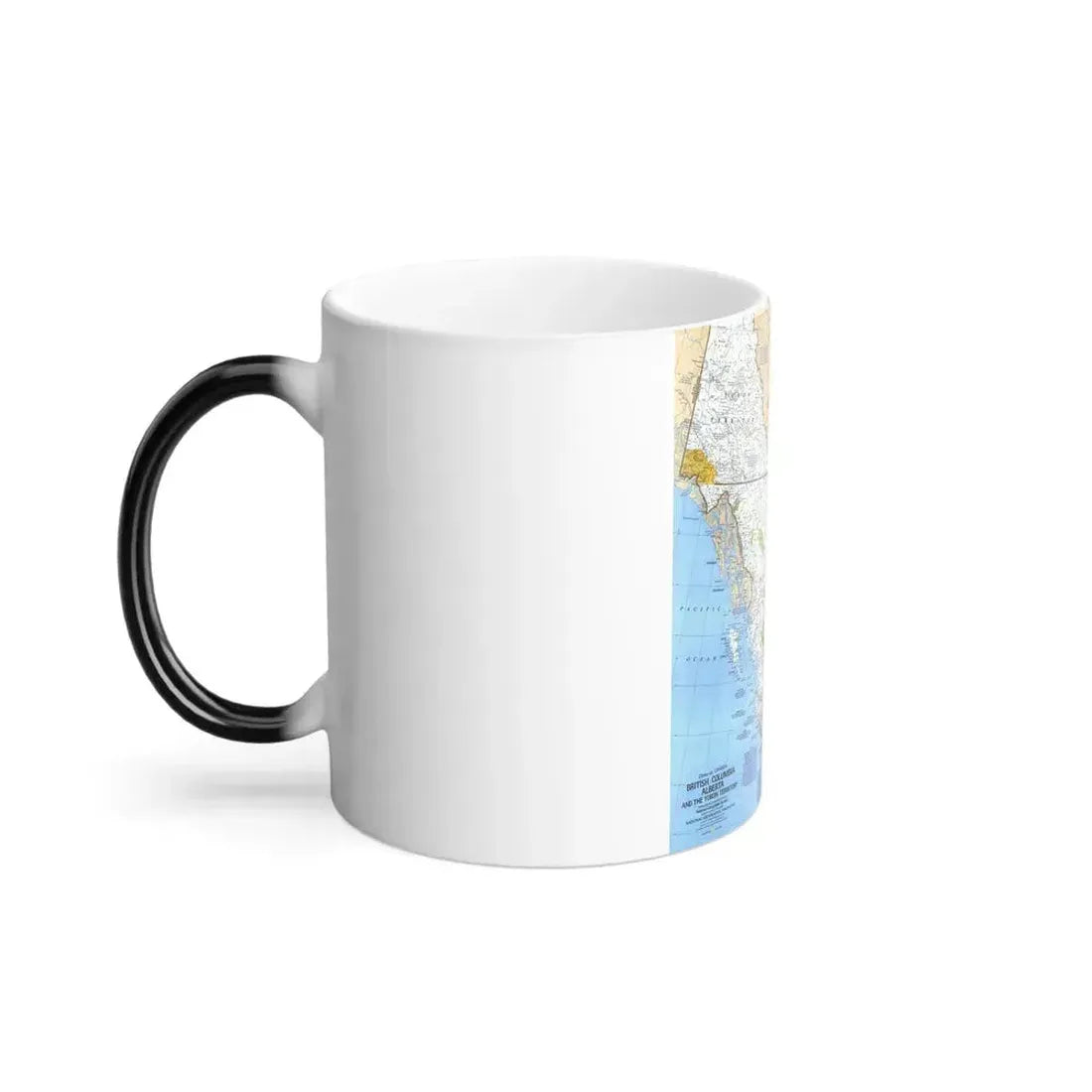 Canada - British Columbia, Alberta & Yukon (1978) (Map) Color Changing Mug 11oz - Go Mug Yourself