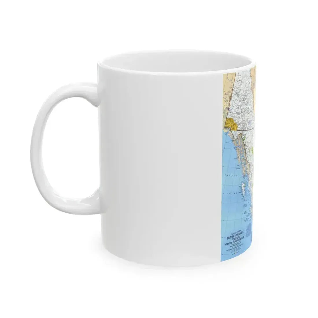 Canada - British Columbia, Alberta & Yukon (1978) (Map) White Coffee Mug - Go Mug Yourself