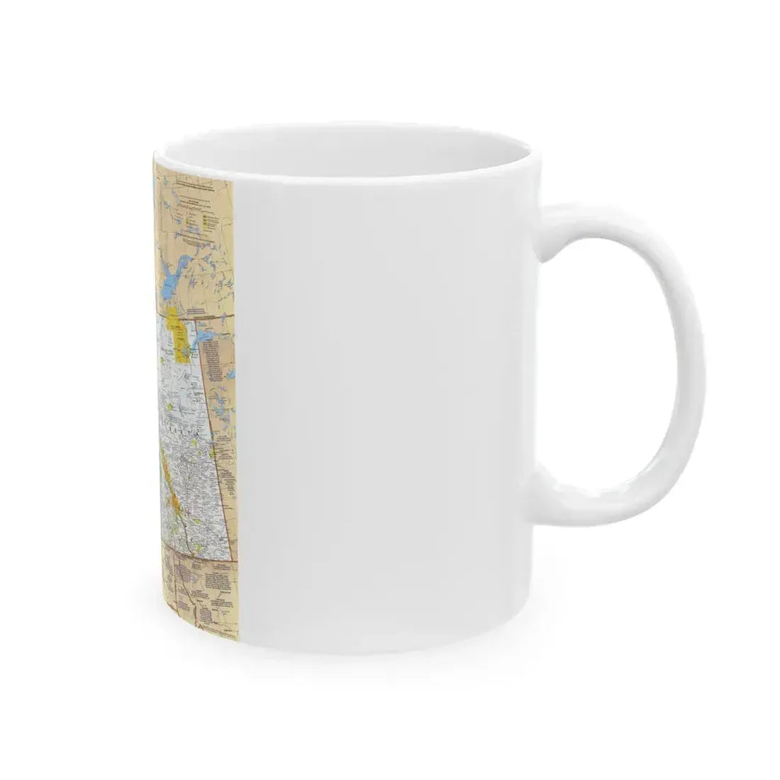 Canada - British Columbia, Alberta & Yukon (1978) (Map) White Coffee Mug - Go Mug Yourself