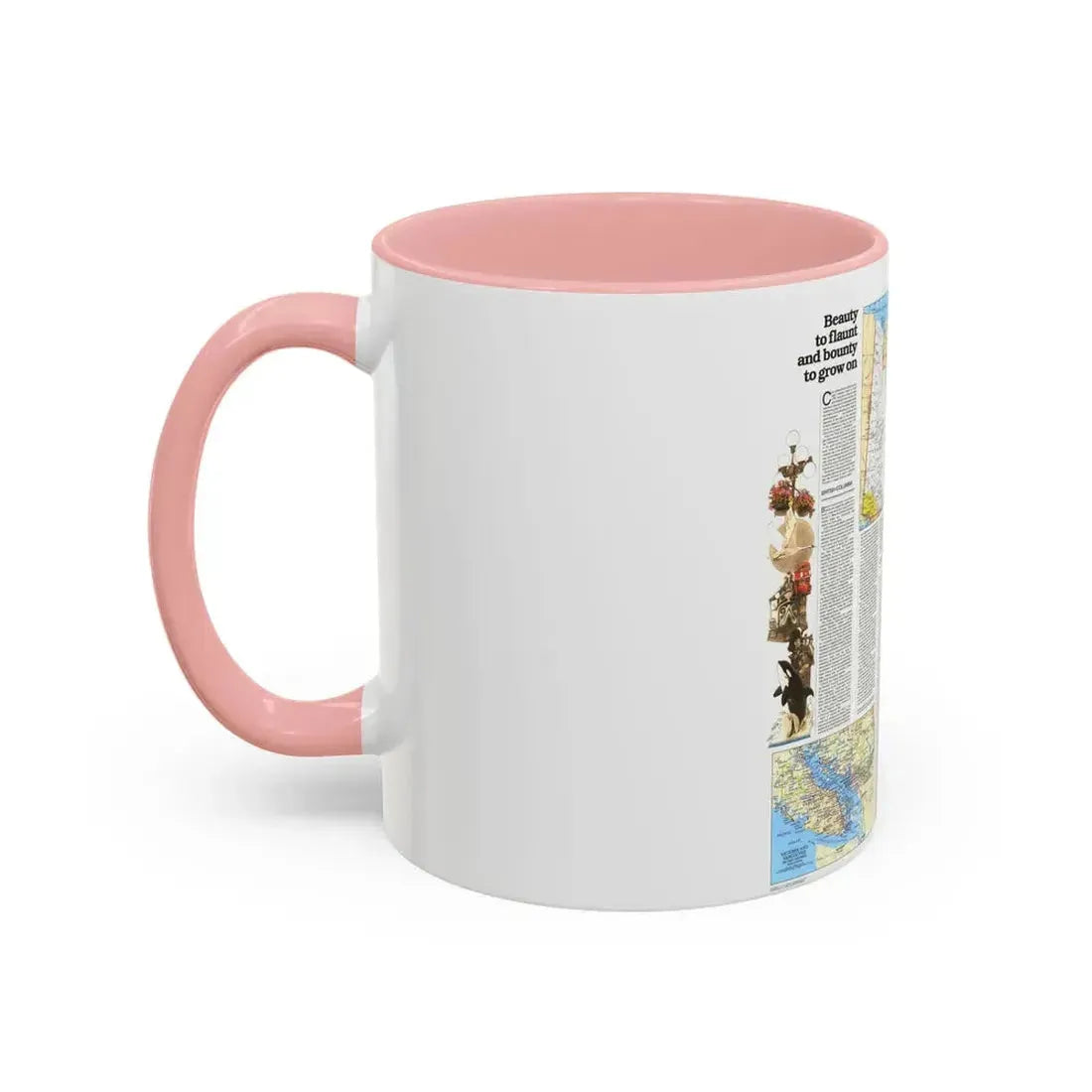 Canada - British Columbia, Alberta & Yukon 2 (1978) (Map) Accent Coffee Mug - Go Mug Yourself