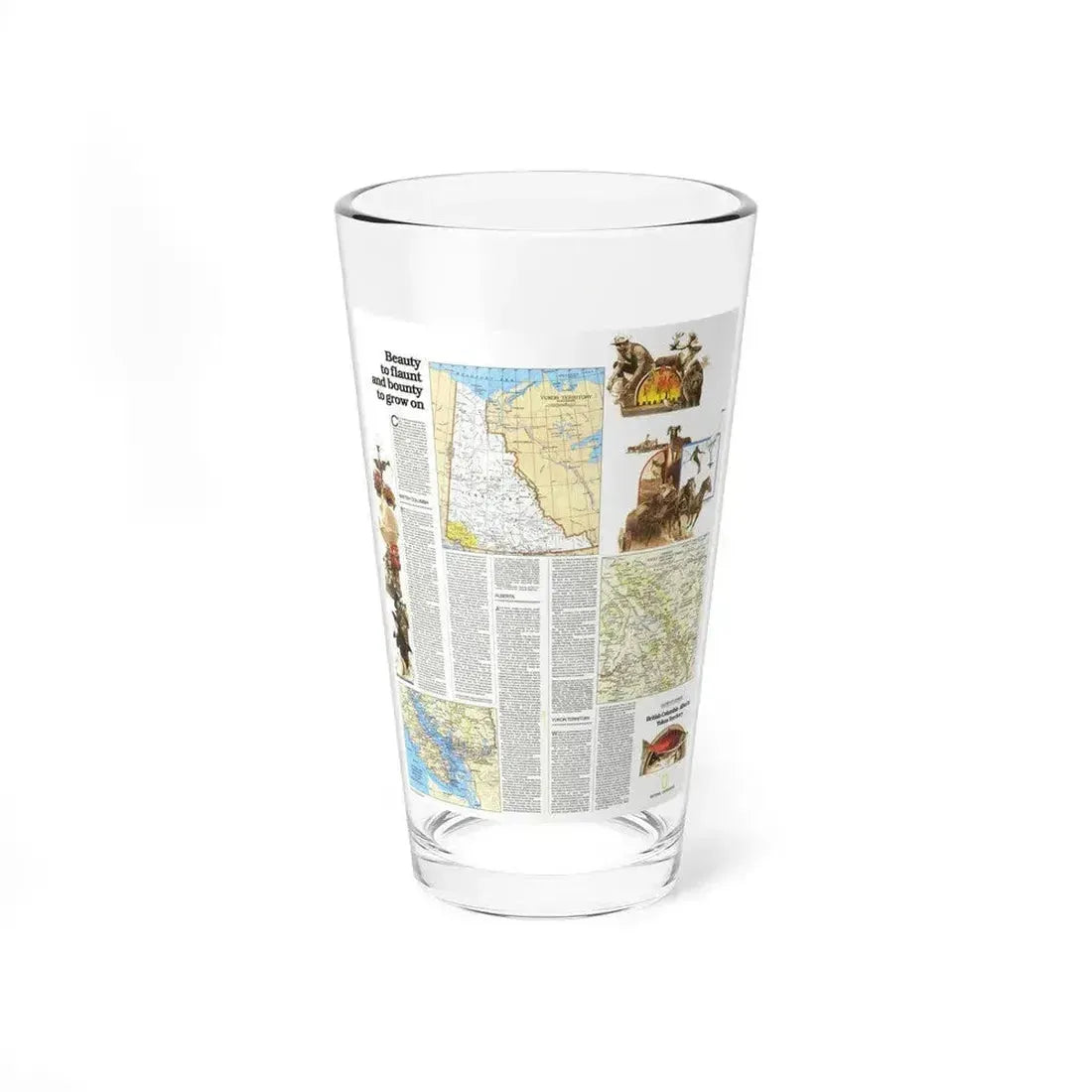 Canada - British Columbia, Alberta & Yukon 2 (1978) (Map) Pint Glass 16oz 16oz - Go Mug Yourself