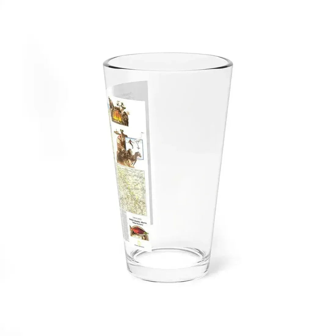 Canada - British Columbia, Alberta & Yukon 2 (1978) (Map) Pint Glass 16oz - Go Mug Yourself