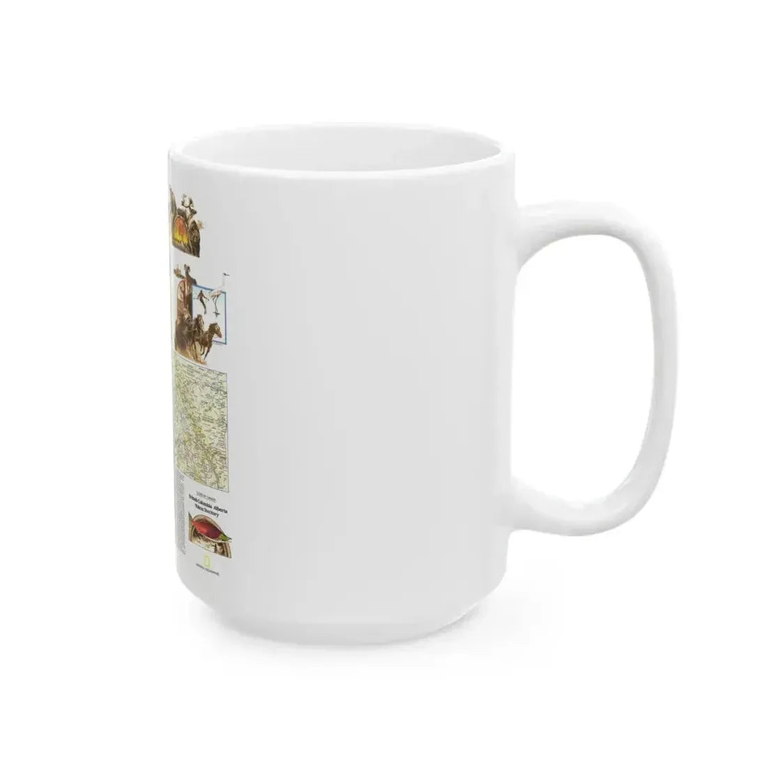 Canada - British Columbia, Alberta & Yukon 2 (1978) (Map) White Coffee Mug - Go Mug Yourself