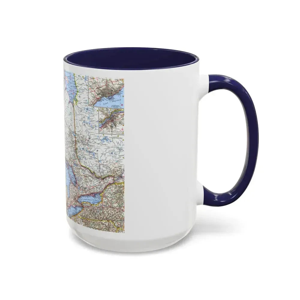 Canada - Central (1963) (Map) Accent Coffee Mug - Go Mug Yourself