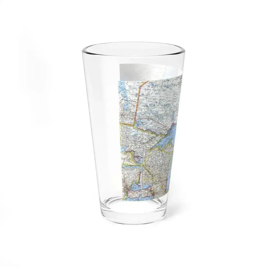 Canada - Central (1963) (Map) Pint Glass 16oz - Go Mug Yourself