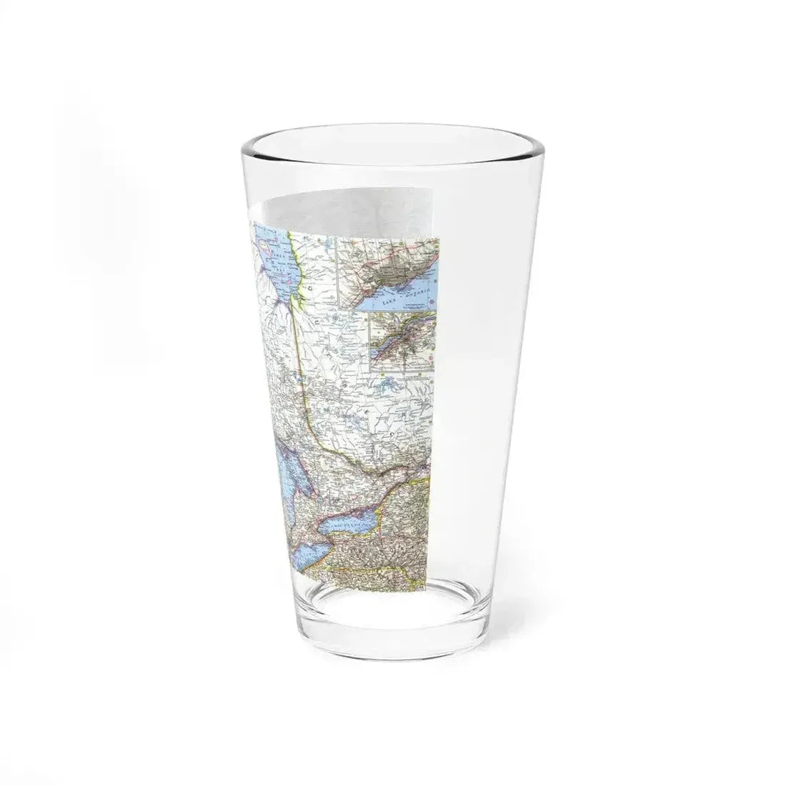 Canada - Central (1963) (Map) Pint Glass 16oz - Go Mug Yourself