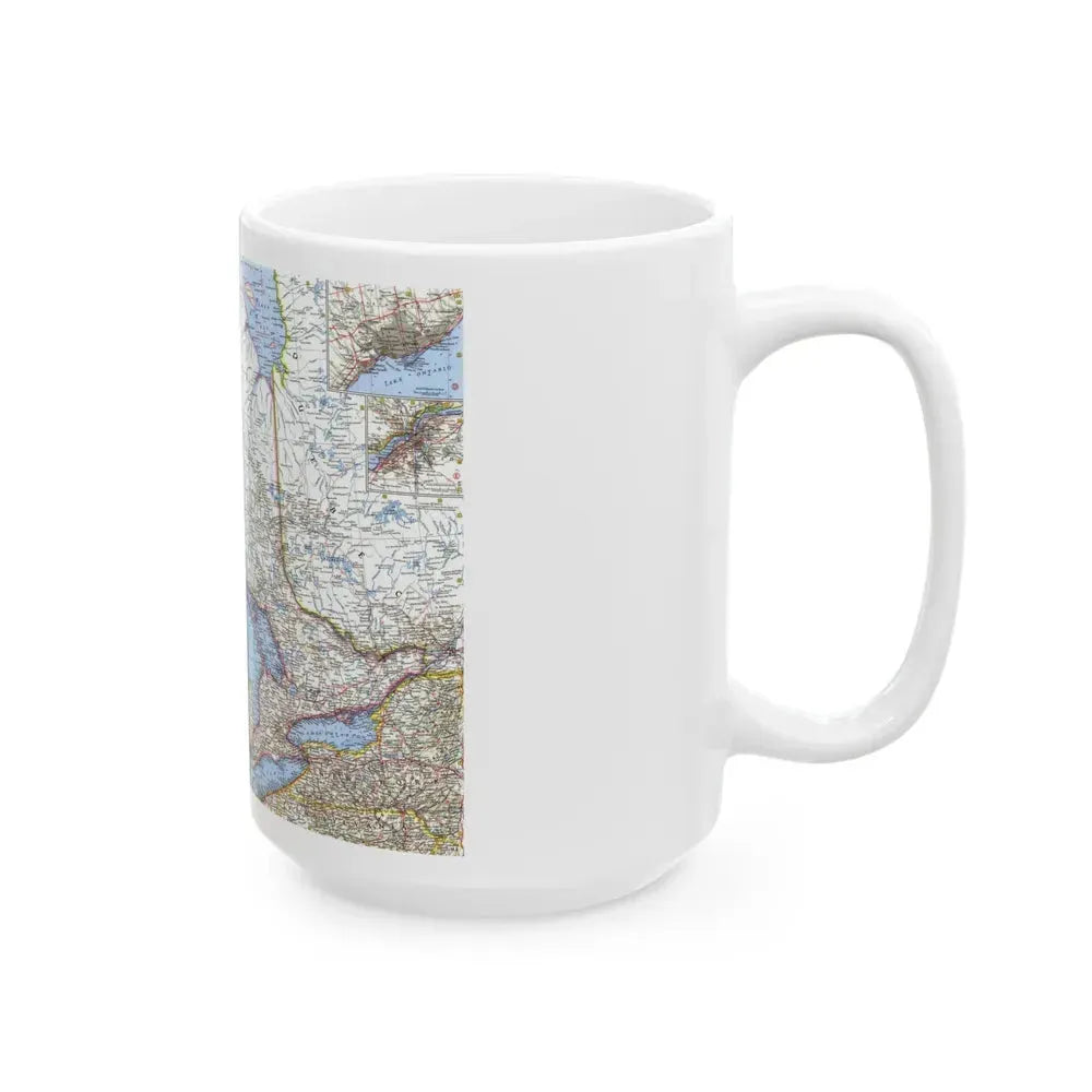 Canada - Central (1963) (Map) White Coffee Mug - Go Mug Yourself