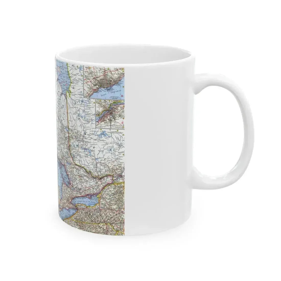 Canada - Central (1963) (Map) White Coffee Mug - Go Mug Yourself