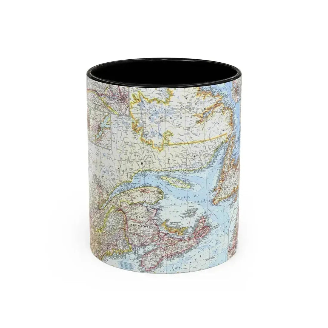 Canada - Eastern (1967) (Map) Accent Coffee Mug 11oz Black - Go Mug Yourself