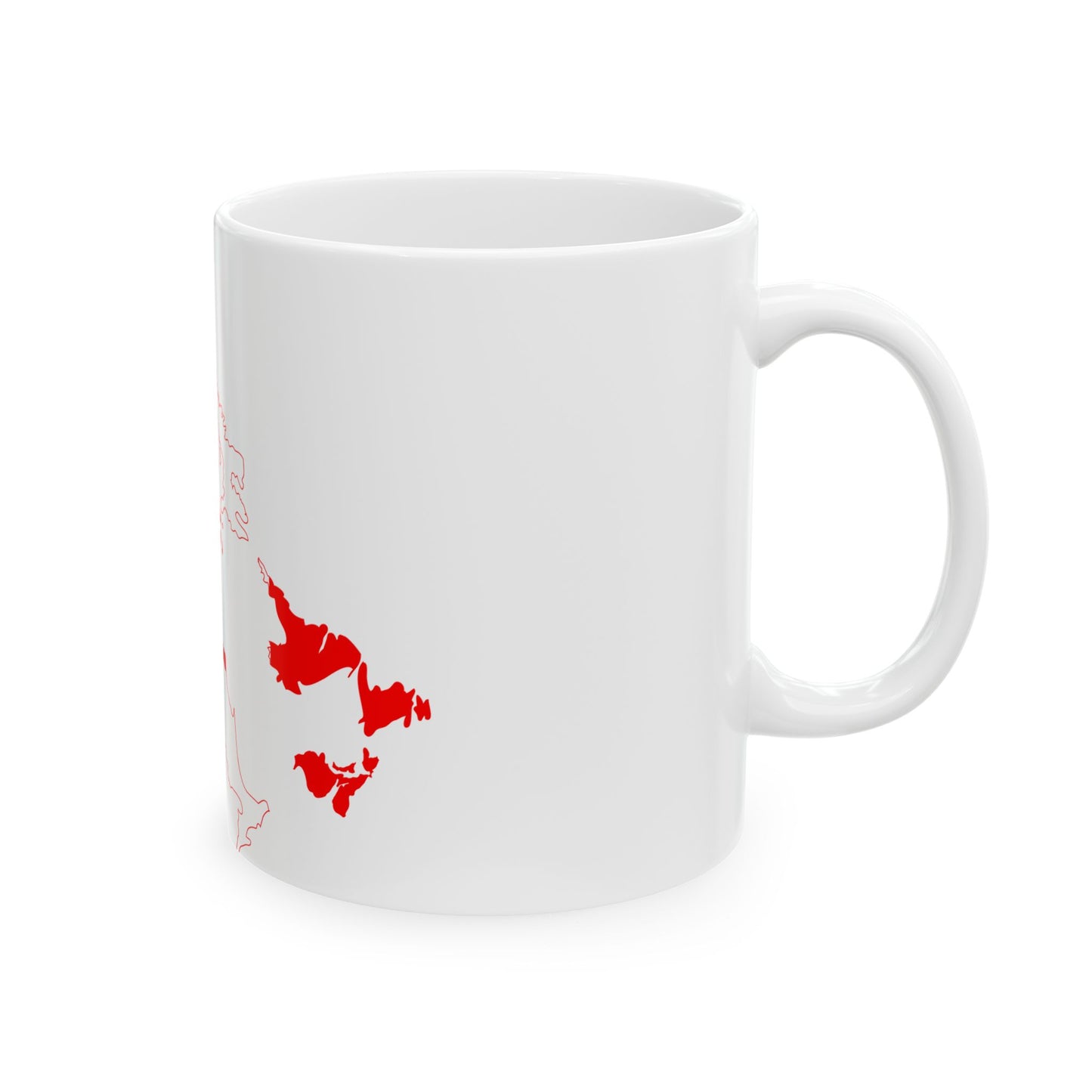 Canada flag map without Quebec (Canada) White Coffee Mug-Go Mug Yourself
