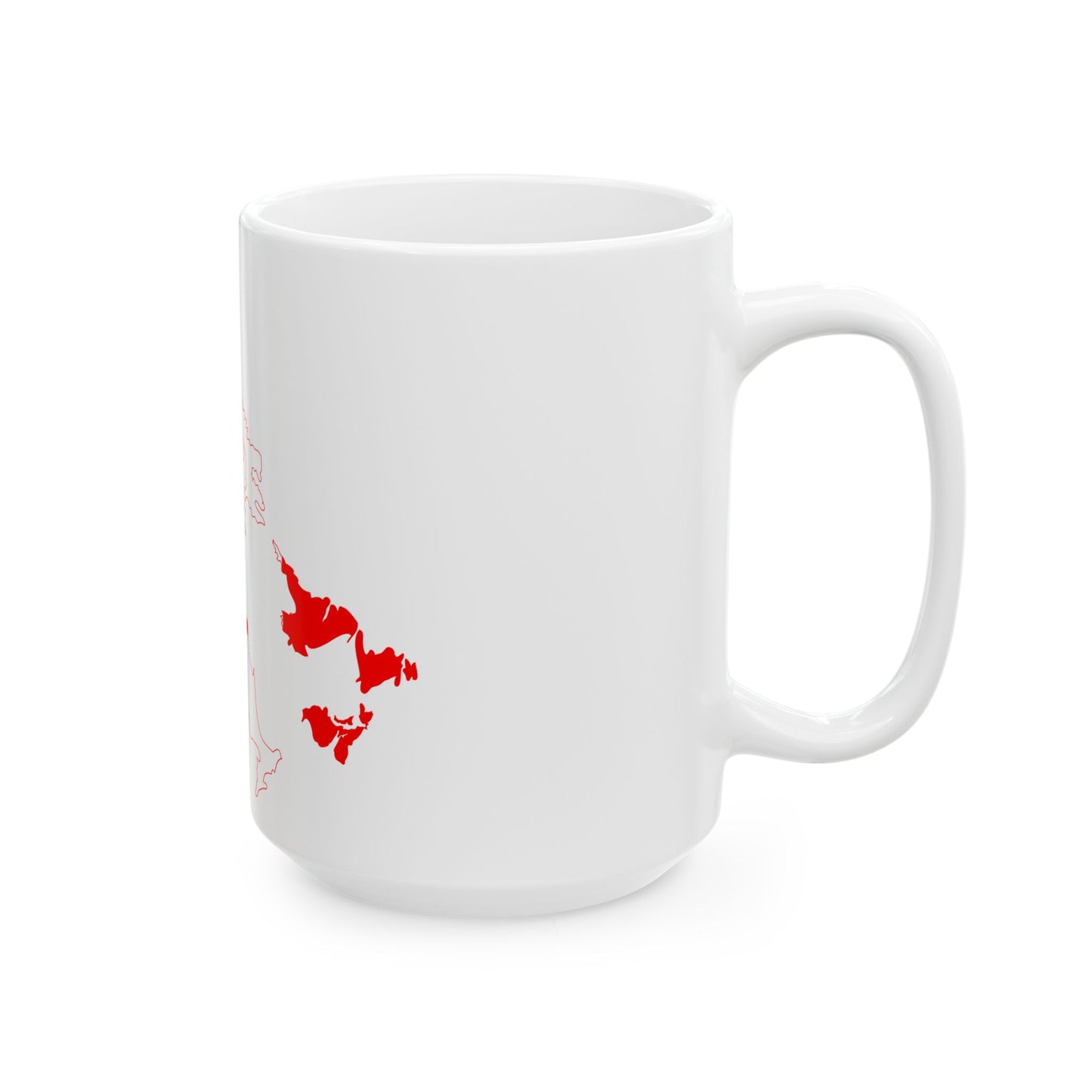 Canada flag map without Quebec (Canada) White Coffee Mug-Go Mug Yourself