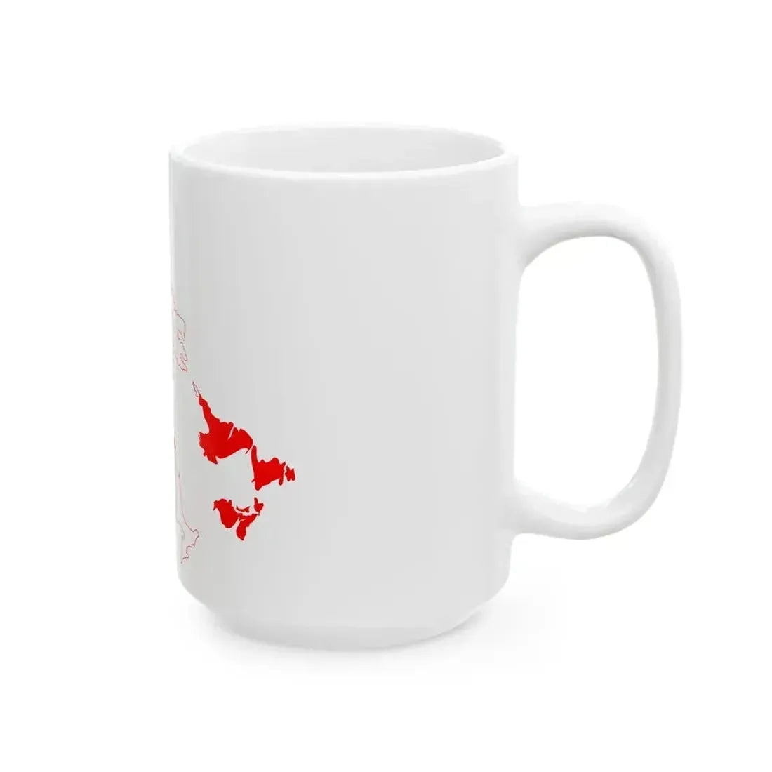 Canada flag map without Quebec (Canada) White Coffee Mug - Go Mug Yourself