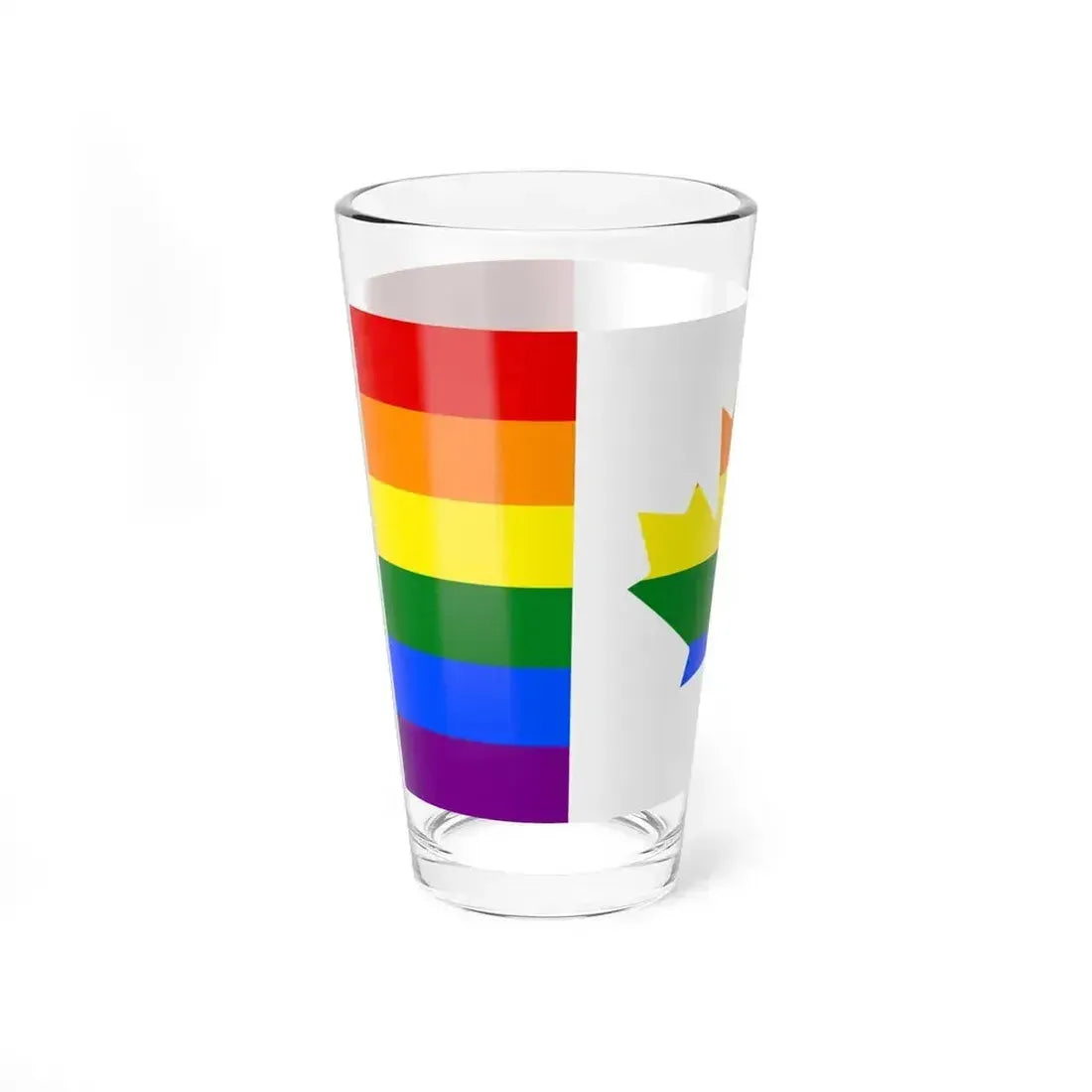 Canada-Gay Flag (Canada) Pint Glass 16oz - Go Mug Yourself