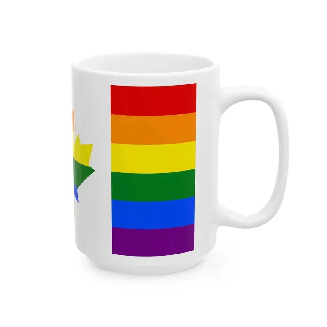 Canada-Gay Flag (Canada) White Coffee Mug - Go Mug Yourself