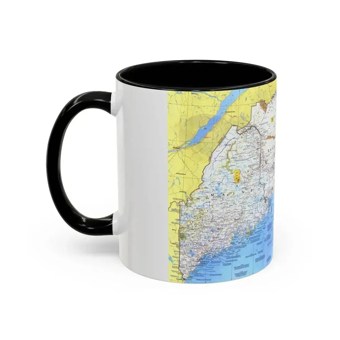 Canada - Maine, with the Maritime Provinces 1 (1975) (Map) Accent Coffee Mug - Go Mug Yourself