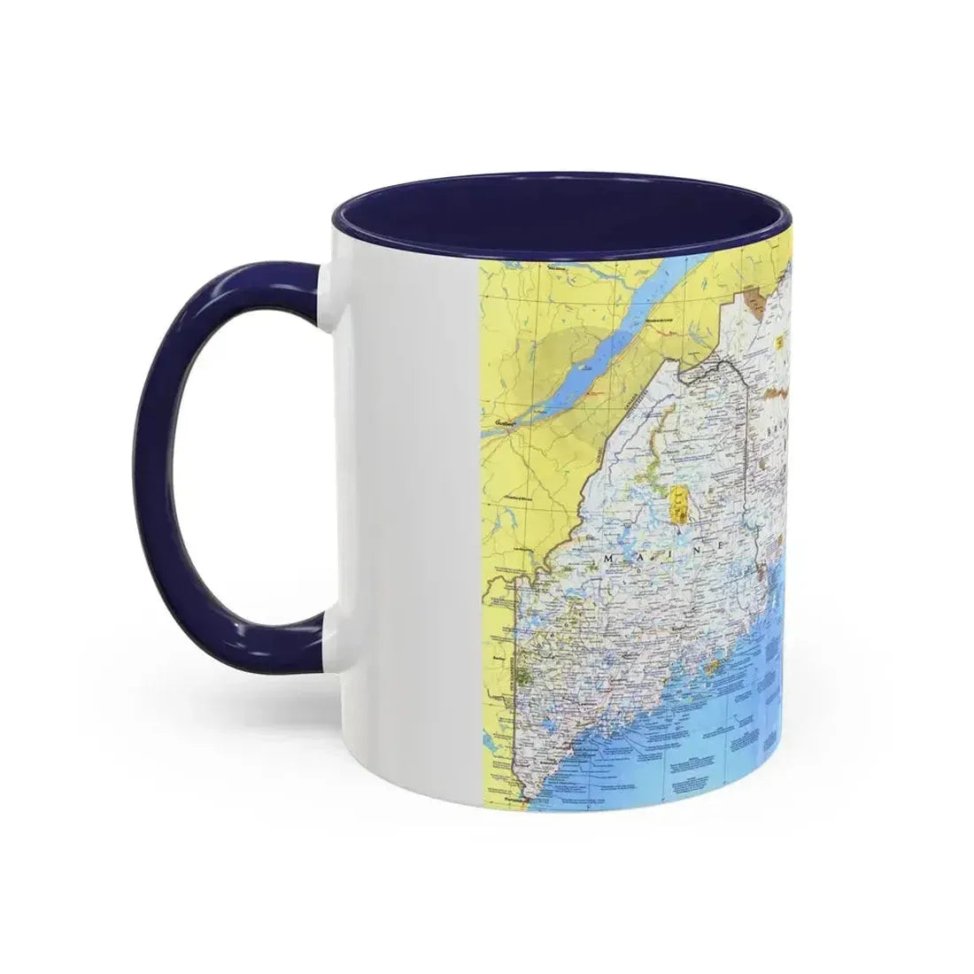Canada - Maine, with the Maritime Provinces 1 (1975) (Map) Accent Coffee Mug - Go Mug Yourself