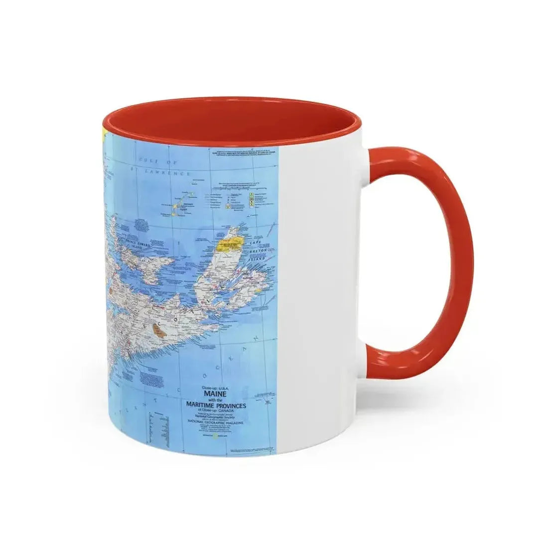Canada - Maine, with the Maritime Provinces 1 (1975) (Map) Accent Coffee Mug - Go Mug Yourself