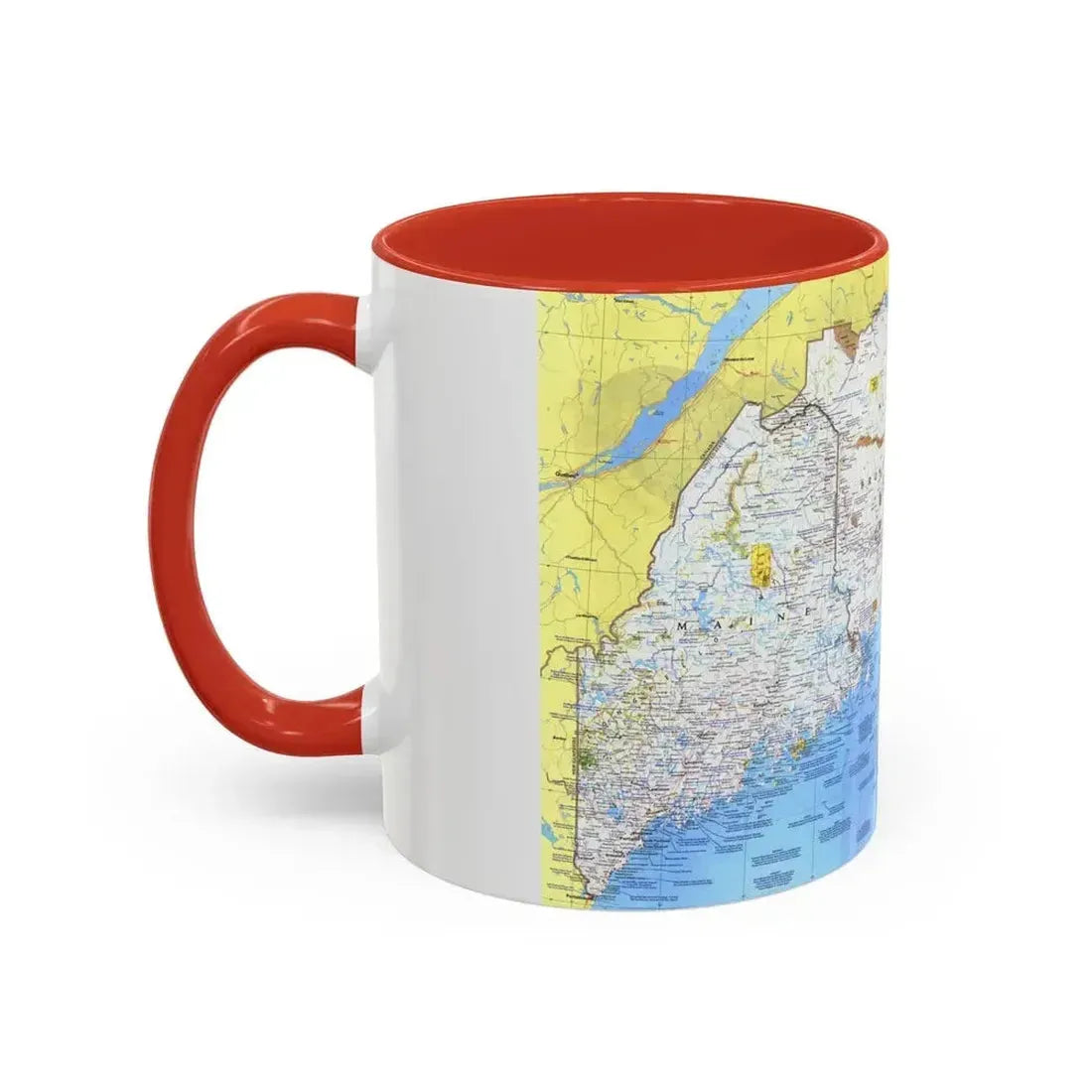 Canada - Maine, with the Maritime Provinces 1 (1975) (Map) Accent Coffee Mug - Go Mug Yourself