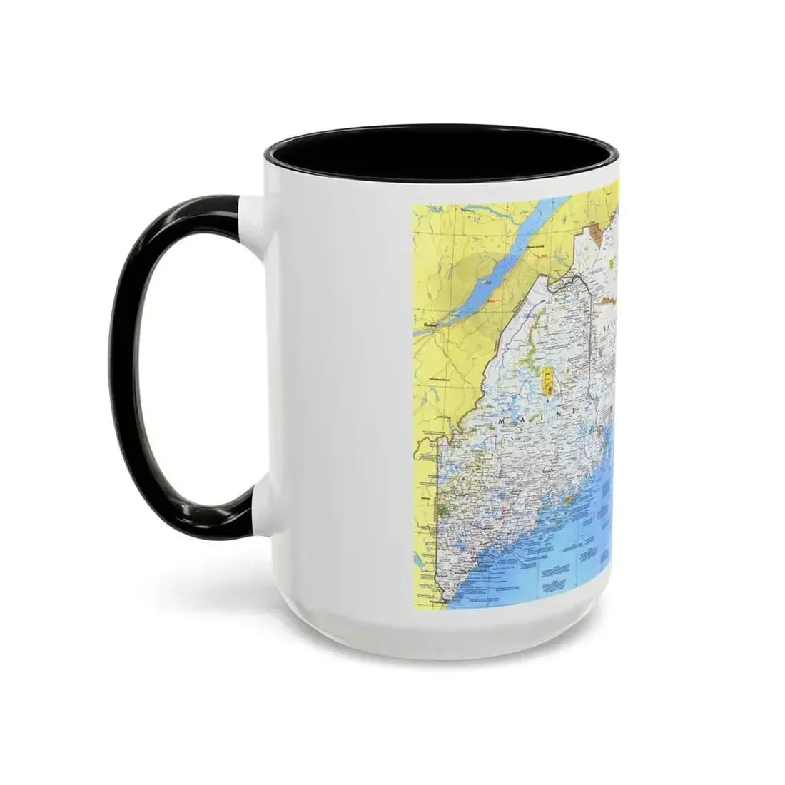 Canada - Maine, with the Maritime Provinces 1 (1975) (Map) Accent Coffee Mug - Go Mug Yourself