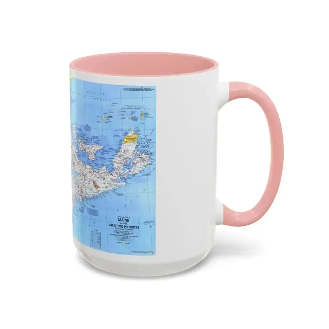 Canada - Maine, with the Maritime Provinces 1 (1975) (Map) Accent Coffee Mug - Go Mug Yourself