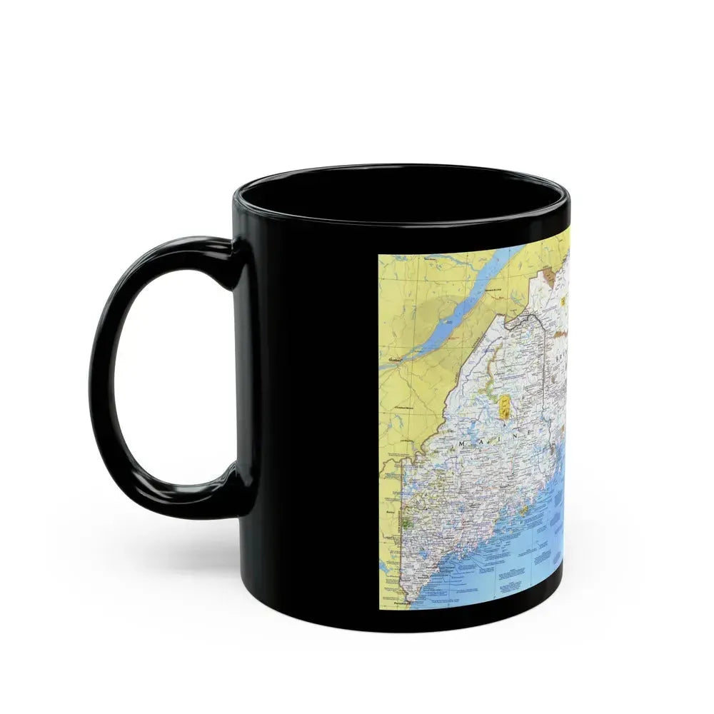 Canada - Maine, with the Maritime Provinces 1 (1975) (Map) Black Coffee Mug - Go Mug Yourself