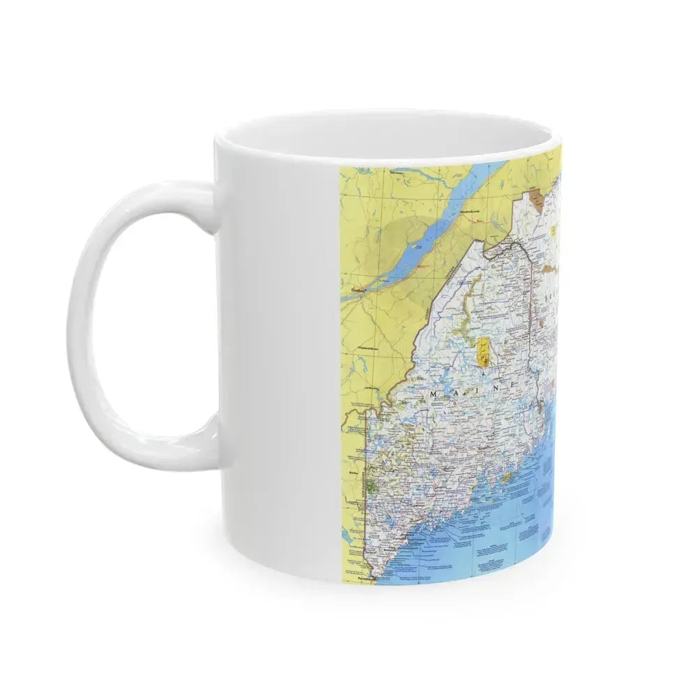 Canada - Maine, with the Maritime Provinces 1 (1975) (Map) White Coffee Mug - Go Mug Yourself