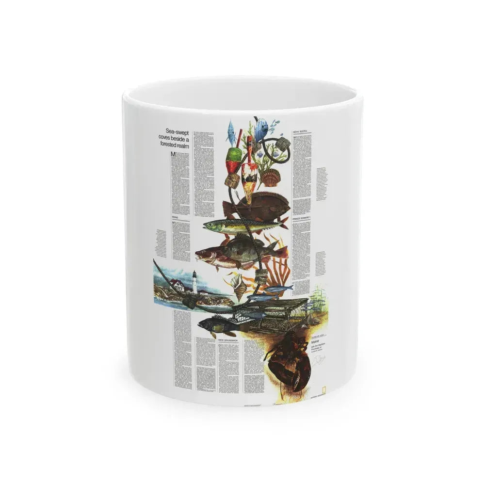 Canada - Maine, with the Maritime Provinces 2 (1975) (Map) White Coffee Mug 11oz - Go Mug Yourself