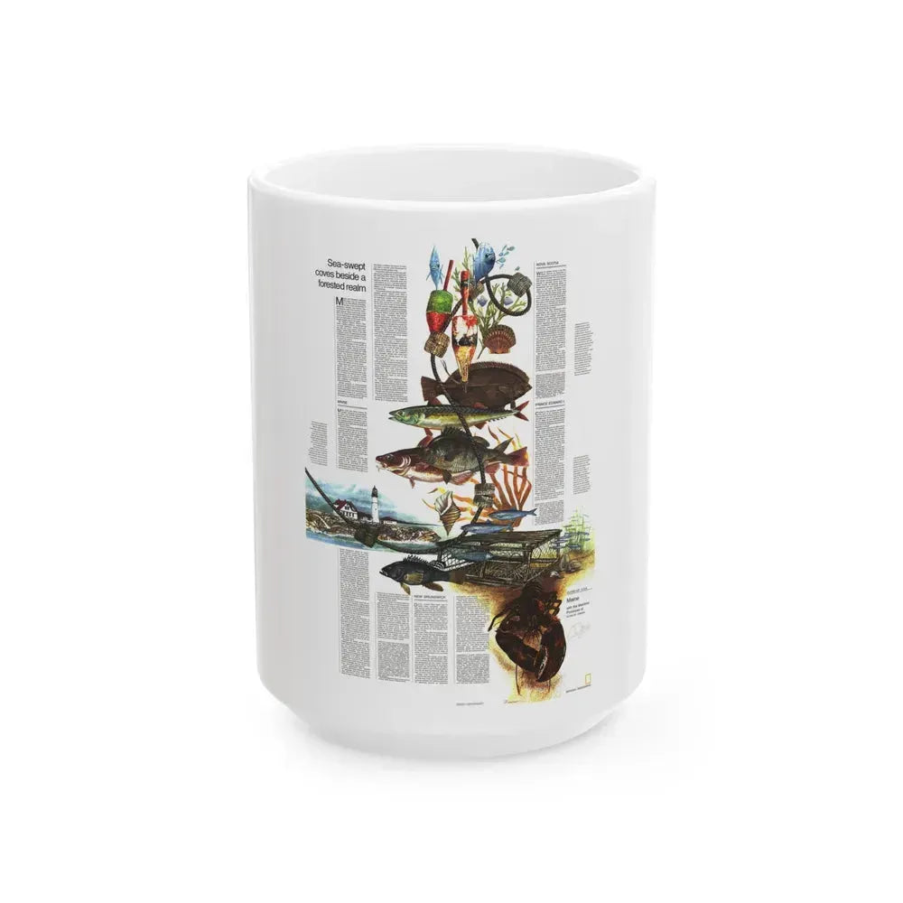 Canada - Maine, with the Maritime Provinces 2 (1975) (Map) White Coffee Mug 15oz - Go Mug Yourself