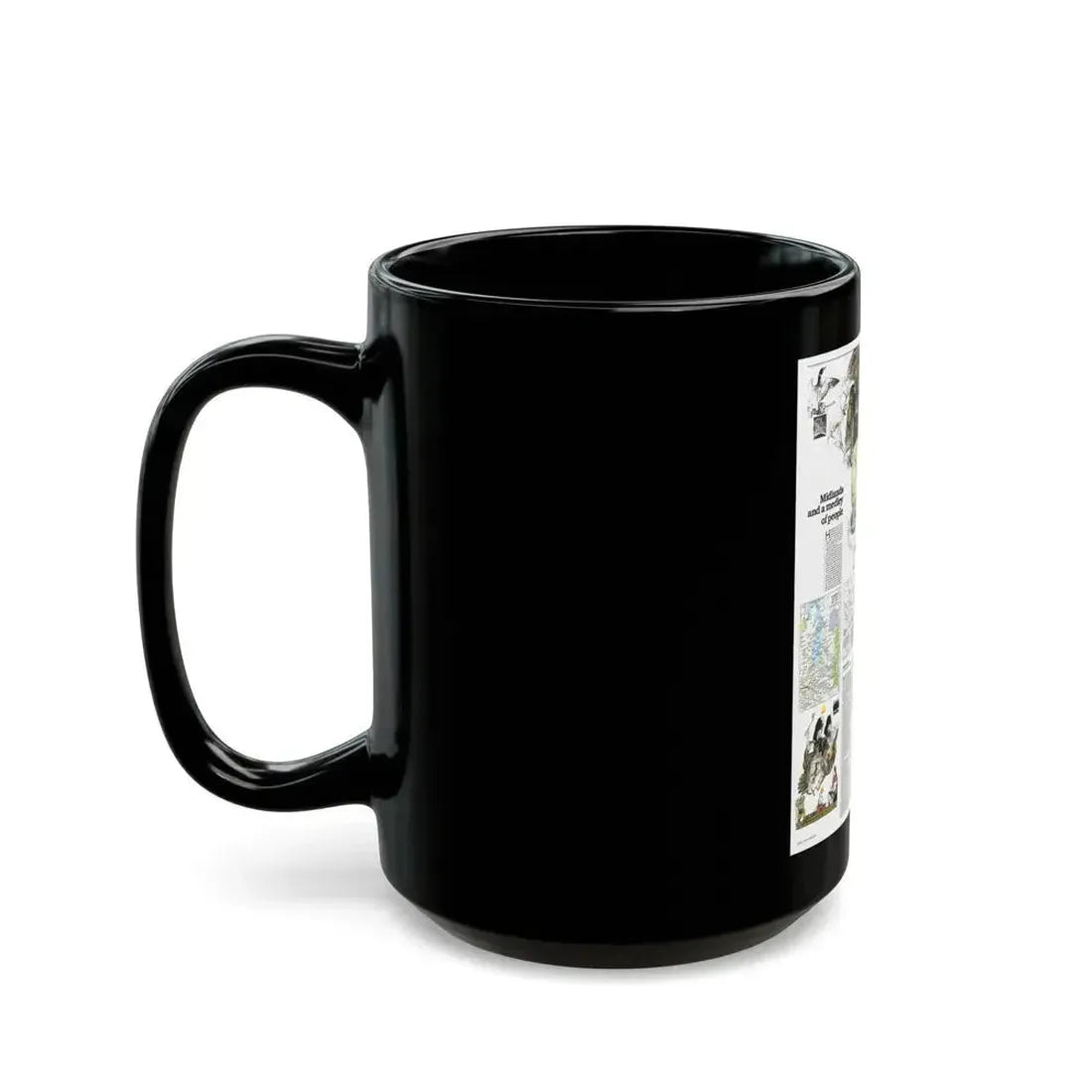 Canada - Medley of People (1979) (Map) Black Coffee Mug - Go Mug Yourself