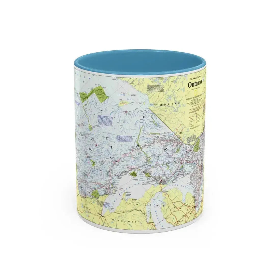 Canada - Ontario 1 (1996 (Map) Accent Coffee Mug 11oz Light Blue - Go Mug Yourself