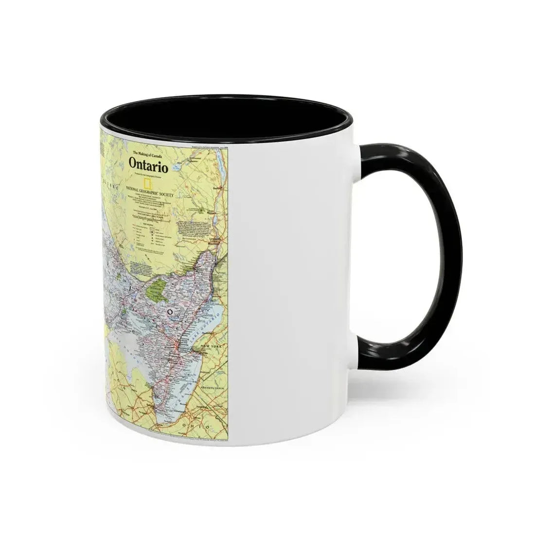 Canada - Ontario 1 (1996 (Map) Accent Coffee Mug - Go Mug Yourself