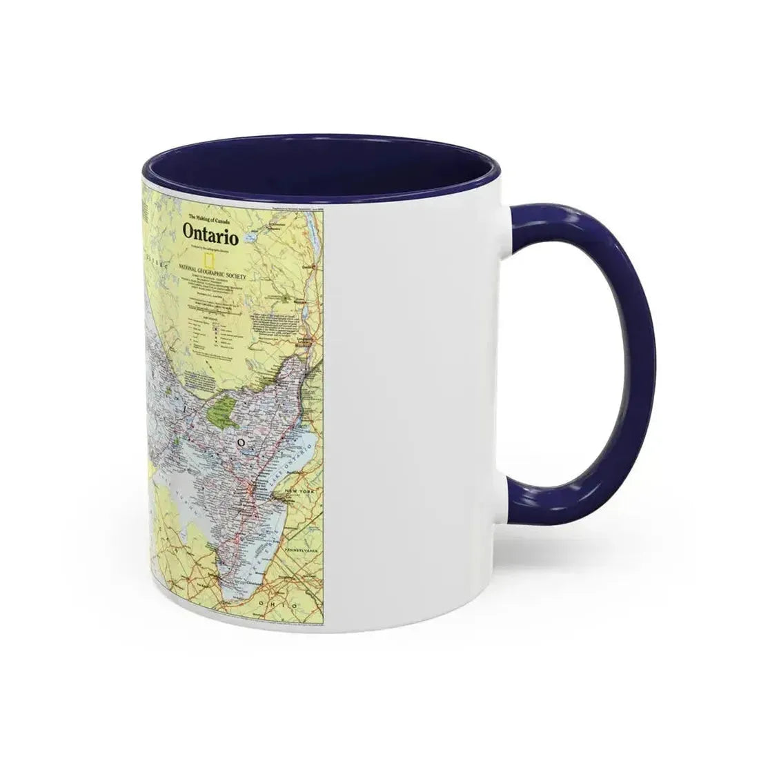Canada - Ontario 1 (1996 (Map) Accent Coffee Mug - Go Mug Yourself