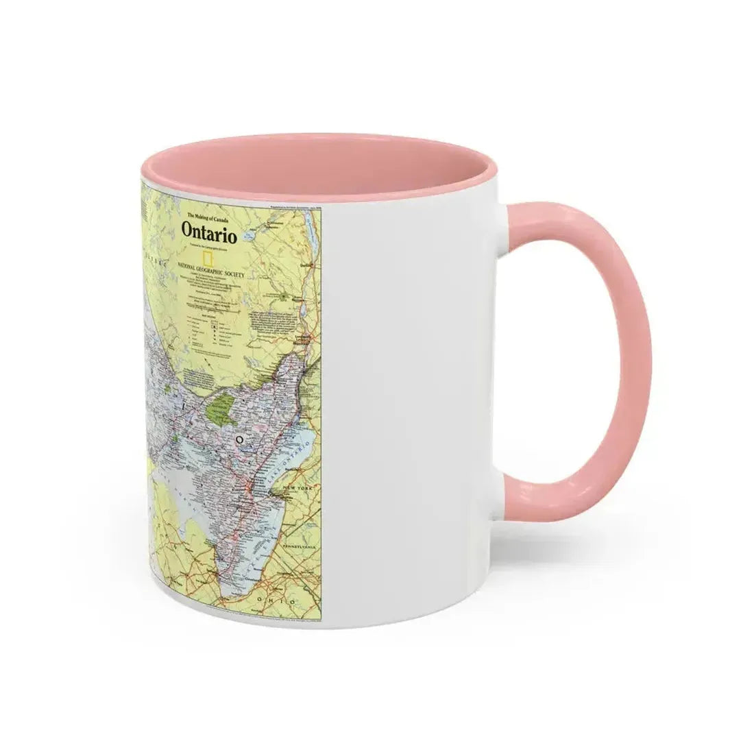 Canada - Ontario 1 (1996 (Map) Accent Coffee Mug - Go Mug Yourself