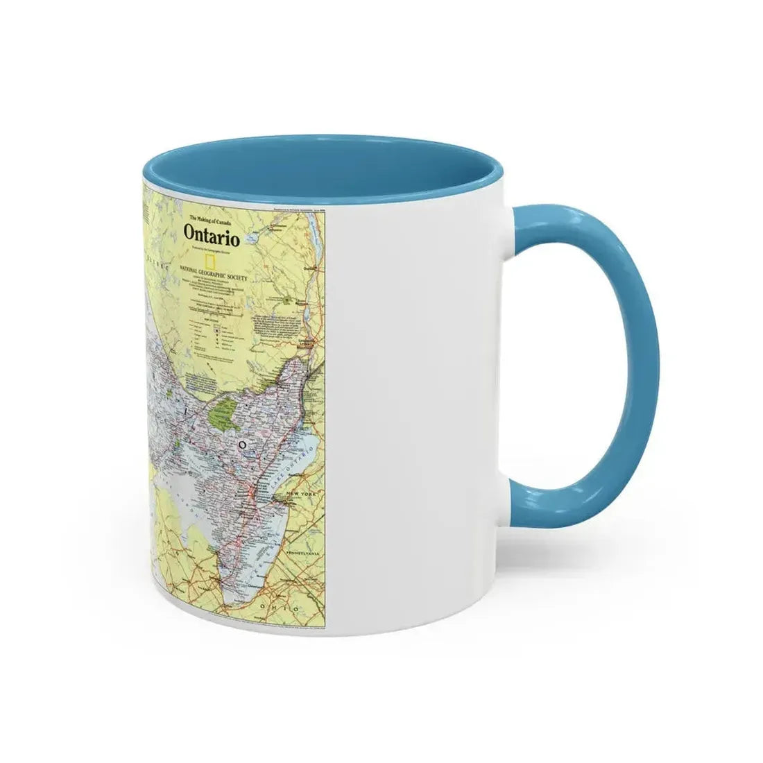 Canada - Ontario 1 (1996 (Map) Accent Coffee Mug - Go Mug Yourself
